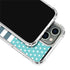 Polka Dots and Stripes Heart in Blue iPhone 13 Pro Max Clear Case
